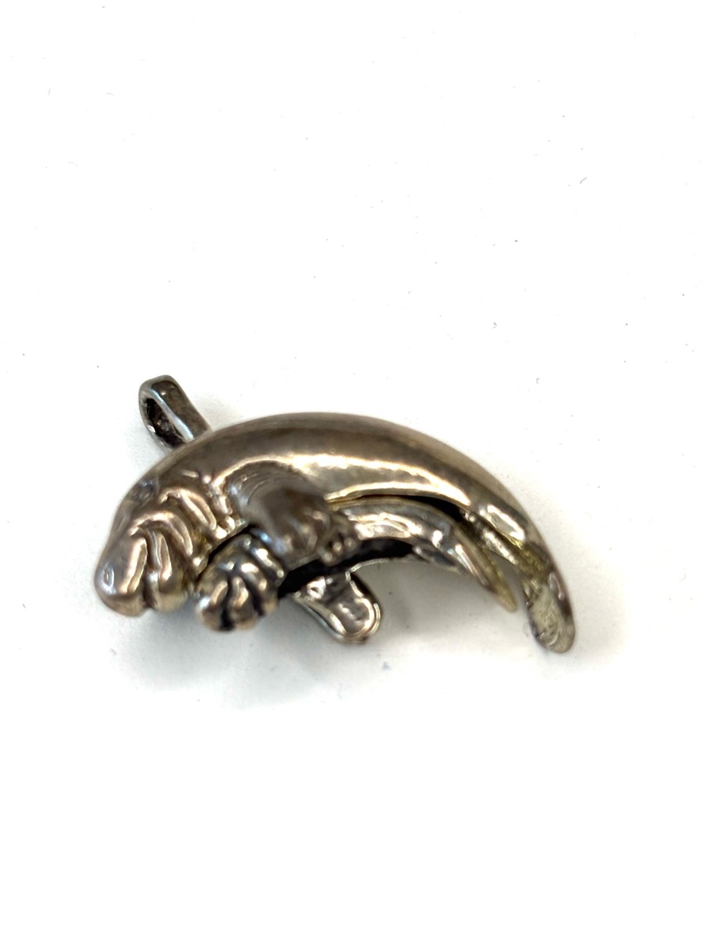 Vintage Sterling Silver Manatee Pendant